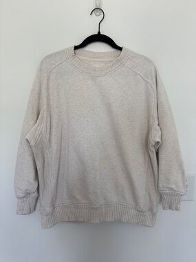 Aerie Women's Crewneck Sweater Light Beige - Size S